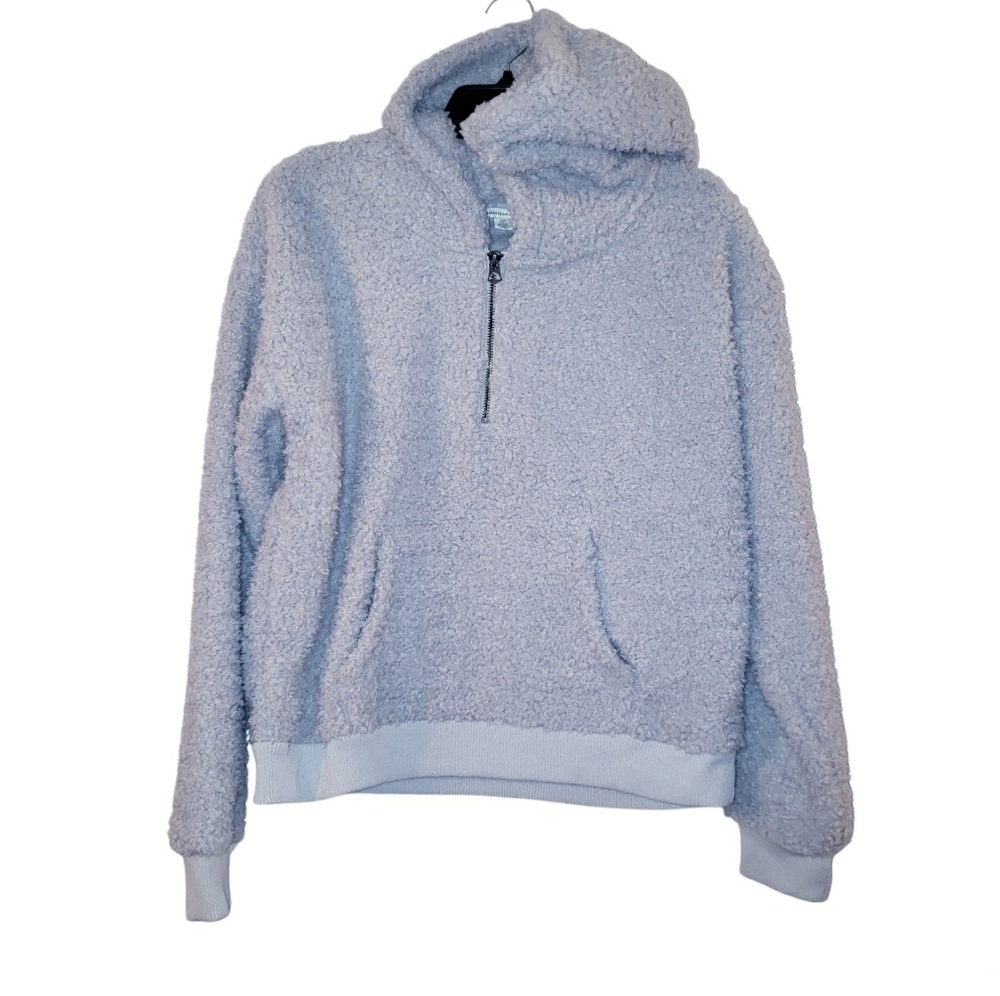 American Eagle Teddy Half Zip Hoodie